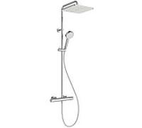 Système de douche Ideal Standard Ceratherm T 25N A8521AA avec thermostat de douche, douchette à main à 2 fonctions, douche de tête carrée, chromé