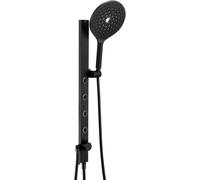 Système de douche innovant HOMELODY avec douche, pommeau de douche avec hose et support avec pommeau de douche rond de 190 mm, 4 jets de massage pour le dos, montage rapide, barre de douche de 680 mm.