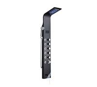Système de Douche, LED Salle De Bains Panneau Douche 6 Modes Intelligent LCD Colonne Rose Or Pluie Cascade Systèmes Bain Avec Massage Jet Mitigeur(Black Shower 8007)