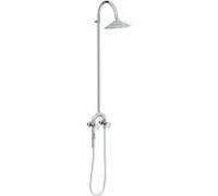 Système de douche liquide VitrA A47219 AP, avec mitigeur thermostatique et douchette, chromé