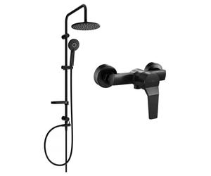 Système de douche Mexen Carl avec douche de tête et mitigeur, noir