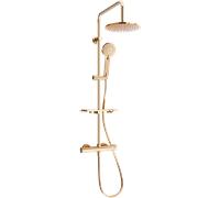 Système de douche Mexen KT40 encastré avec thermostat, douche de tête, or rose