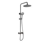 Système de Douche, mitigeur de Douche avec Barre de Douche réglable, Colonne de Douche Murale avec Douche de tête à Effet Pluie et douchette à Main