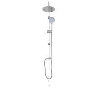 Système de douche moderne - vidaXL - Argent - 45x20x96 cm - Laiton et ABS - Pommeau fixe et portable - Inclinable