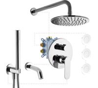 Système de douche PaulGurkes 4 voies SANS buses latérales Ensemble de douche