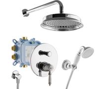 Système de douche rétro nostalgique PaulGurkes avec douche à effet pluie et