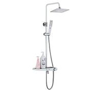 Système de douche, robinet de douche mural à paroi avec 3 modes 2 po à la tête de douche à main et de pluie, baignoire à une seule main et garniture de douche