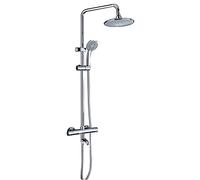 Système de douche Température constante 38 ℃, Robinets de douche Ensembles complets, Systèmes de pomme de douche de pluie avec combinaison de douche murale à la main pour salle de bain tout métal