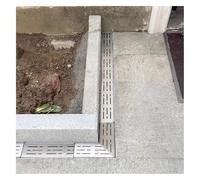 Système de drainage à canal étroit avec grilles, drain de tranchée robuste pour allée, cour, terrasse, jardin, balcon, douche