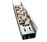 Système de drainage à fente - Grille en acier inoxydable 304 - Drains de tranchée à profil profond pour l'aménagement paysager, drainage caché pour cour, souterrain, terrasse, allée