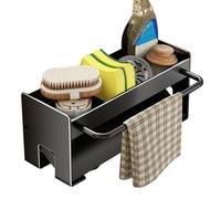 Système de drainage automatique, unité de rangement efficace pour évier, plateau de drainage compact, outil de rangement rapide en métal, esthétique moderne avec une cuisine élégante et organisée pour