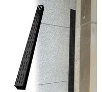 Système de drainage de tranchée de 1 m avec grille - Canal de drainage de l'eau de pluie très résistant de 1 m pour trottoir de jardin et allées - Évacuation en béton (l 70 mm x H 30 mm)
