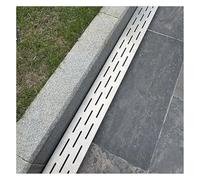 Système de drainage de tranchée en acier inoxydable 304, canal de drainage étroit pour terrasse, bac de drainage à profil bas pour allée, H 8 x l 7 cm