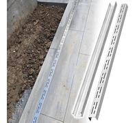 système de drainage Gouttière étroite personnalisable, égouts d'eau en acier inoxydable noir/argent pour extérieur, pour allée/cour/jardin/salle de bain/piscine(Argent,10 x 4 x 100 cm/3.9 x 1,6 x 39,4