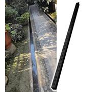 Système de drainage Gouttière étroite personnalisable, égouts d'eau en acier inoxydable noir/argent pour extérieur, pour allée/cour/jardin/salle de bain/piscine (noir, 3.5 x 3 x 150 cm/1.4 x 1,2 x 59