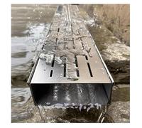 Système de Drainage Tranchée,Caniveau de Drainage en Acier Inoxydable avec Grille,Gouttière de Drainage Remplacement Mince Et Large,Kits de Tranchée de Drainage Robustes pour Garage,Piscine,Patio