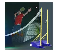 Système de filet de volley-ball et badminton 2 en 1 réglable en hauteur pour entraînement sur le terrain de jardin, enfants et adultes