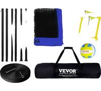 Système de filet de volley-ball portable, poteaux réglables en hauteur, kit complet avec pompe, 1,5 pouces