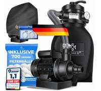 Système de filtration à sable noir - KESSER - 700 g de boules filtrantes - Débit maximal 10 200 l/h