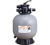Système de filtration à sable VEVOR 55GPM Débit Système de filtration 558,8mm Filtre à sable 1-1/2pouce Diamètre entrée/sortie Cuve de filtration HDPE Pompe de filtration Vanne multivoies à 7 voies Po