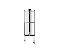 VEVOR Système de Filtration d'Eau par Gravité 8,5 L, Filtre à Eau par Gravité Réduction du Plomb et jusqu'à 99% du Chlore, en Inox 304, avec 2 Filtres à Charbon et Céramique, Robinet et Support