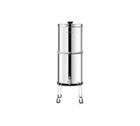 VEVOR Système de Filtration d'Eau par Gravité 8,5 L, Filtre à Eau par Gravité de Comptoir, en Inox 304, Réduction du Plomb et jusqu'à 99% du Chlore, avec 2 Filtres à Charbon, Robinet et Stand