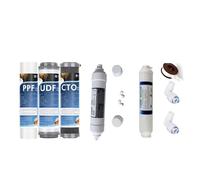 Système de filtration d'eau sous évier Cartouche de filtre à eau T33, coton PP, UDF adaptée boîtier de filtre à eau, cartouche T33, remplacement du système de membrane Ro(Set5)