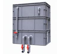 Système de Filtration Externe à 3 Niveaux pour Bassin à Poissons, à Monter soi-même, avec Pompe et Masses filtrantes, idéal pour Les bassins à carpes koï et Les Grands Aquariums. (60 x 40 x 67 cm)