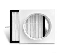 Système de filtre à air HEPA en ligne avec charbon actif, coque en ABS, pour tuyaux en PVC, amélioration de la qualité de l'air, amélioration de la qualité de l'air, blanc, 110 mm/160 mm (110 mm)