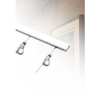 Système de fixation invisible for tringle à tableaux avec crochets réglables, capacité de charge maximale de 30 kg (66 lb).(110cm/43.3 in)