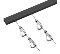 Système de fixation pour tableaux, Kit de système suspension tableaux Câbles en acier 7-10 pieds Rails aluminium 2-7(6ft(183cm) rail,9ft(274cm) Cord)