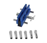 Système de gabarit de cheville auto-centrant pour un alignement précis dans les projets de bricolage en bois avec six bagues de perçage en acier