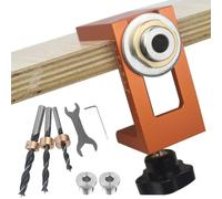 Système de gabarit de goujon de poche, localisateur de menuiserie portable réglable | Kit de gabarit de vis de poche stable pour les amateurs de travail du bois