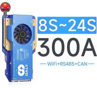 Système de gestion de batterie d'équilibrage actif, mesures de protection intelligentes, surveillance à distance, 8-24S 300A BMS WIFI