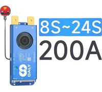 Système de gestion de batterie d'équilibrage actif, mesures de protection intelligentes, surveillance à distance, 8-24S 200A BMS WIFI