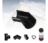 Système de gouttière RAINWAY L (angle de gouttière intérieur 135° anthracite) - PVC-U plastique en 4 couleurs, recommandé pour les toitures > 100m², pièce d'angle coudée à 135 degrés