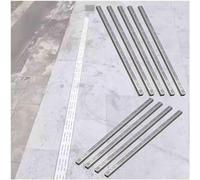 Système de grille de drainage étroit - Lot de 9 canaux de drainage fins pour cour, patio, allées et garage - Tailles réglables de 3,5 cm à 20,3 cm de large (argenté)
