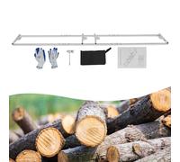 Système de guidage de tronçonneuse à essence réglable, portable, pour rail de guidage, coupe du bois de construction autour des troncs bruts en plat