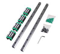 Système de guidage linéaire HGR, construction en acier durable, blocs de glissement de précision, 200 mm, 2 rails 4HGH20CA