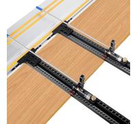Système de guidage parallèle de scie à rail avec arrêt à rabat réglable Mirco, outils auxiliaires de coupe du bois avec zéro étalonnage compatible avec Festool de rechange pour Makita