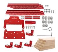Système de Guidage Parallèle pour Scie à Rail | Rail de Positionnement Parallèle en Alliage d'Aluminium,Accessoires d'Assemblage de Panneaux et de Menuiserie pour Travail du Meuble