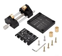 Système de guide d'affûtage pour le travail du bois - Angle d'affûtage réglable de 15 ° à 45 ° avec rouleaux longs et courts pour burins et rabots jusqu'à 90 mm, aluminium (B)