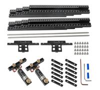 Système de guide parallèle pour scie à onglets, système de rail de guidage parallèle pour bois avec arrêt ajustable micro et inversé, outils auxiliaires de coupe avec calibration zéro pour Festool