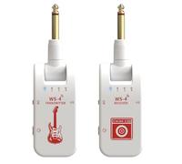 Système de guitare sans fil, 2,4 GHz, 8 canaux, rechargeable, émetteur audio sans fil pour guitare électrique, basse et instruments à vent, transmission en temps réel 48 K/16 bits, blanc