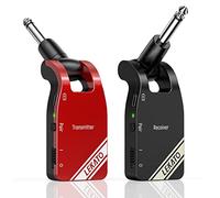 Système de guitare sans fil LEKATO, émetteur-récepteur audio numérique 2,4 GHz, batterie intégrée rechargeable au lithium, pour basse électrique Rouge