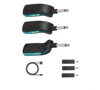 Système de guitare sans fil rechargeable 1 à 2 faible latence | Rotation à 220°, 6H pour l'autonomie de la batterie, fonctionne avec guitare pour clavier basse, matériau ABS
