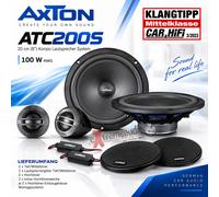 Système de haut-parleurs Compo 2 voies plat AXTON ATC200S 20 cm (8") 100...