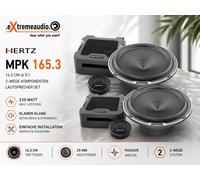 Hertz Haut-parleurs 2 voies séparées MPK 165.3 – 110W RMS – Noir