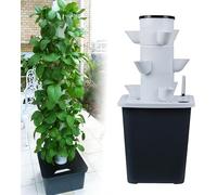 Système de jardin de tour hydroponique 30 Pods Kit d'aéroponie avec pompe Plante intérieure pour herbes Légumes Compact Soilless Hydroponics Growing Rack Espace Sauver de l'espace Sauver de la cuisine