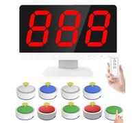 Système De Jeu De Quiz Sans Fil Avec Buzzers Pour 3 À 16 Joueurs | 4 Voyants D'état, 3 Modes De Réponse | 2,4 GHz, Portée De 100 M Pour Les Compétitions Scolaires Et Les Quiz Entre Amis , 10 groups